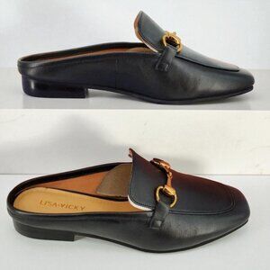 Lisa Vicky Zany V Black Sheep Nappa Size 9.5 M Slip on Shoe Loafer NIB Women’s